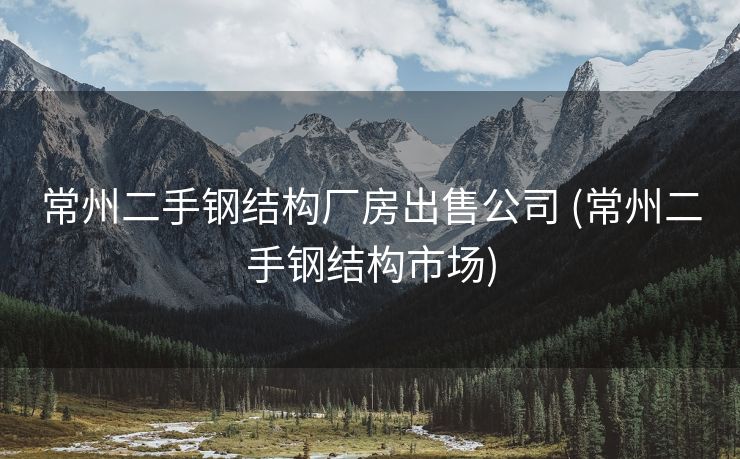 常州二手钢结构厂房出售公司 (常州二手钢结构市场)