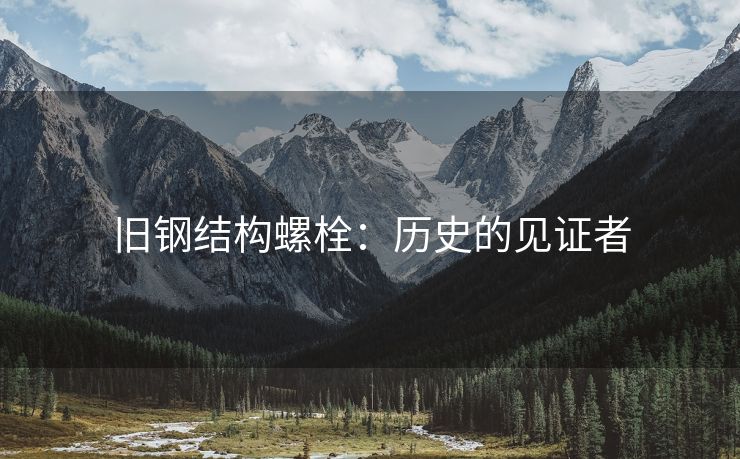 旧钢结构螺栓：历史的见证者