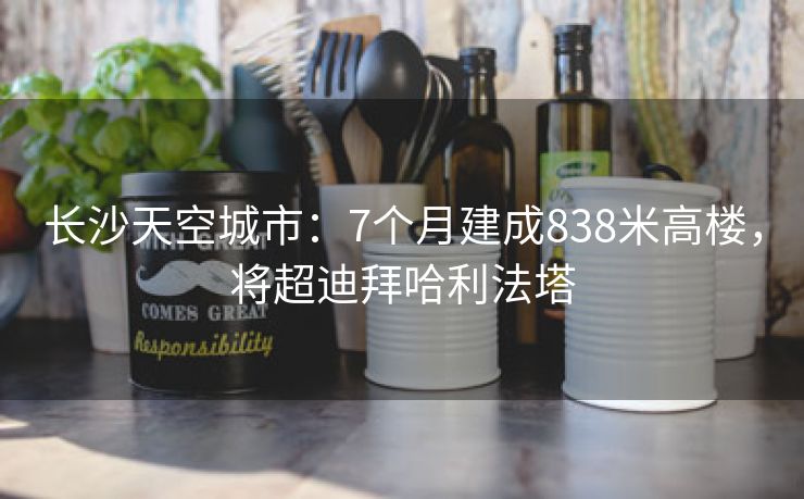 长沙天空城市：7个月建成838米高楼，将超迪拜哈利法塔