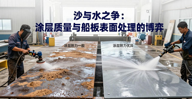 钢结构喷砂除锈定额_超高压水除锈_绿色修船技术