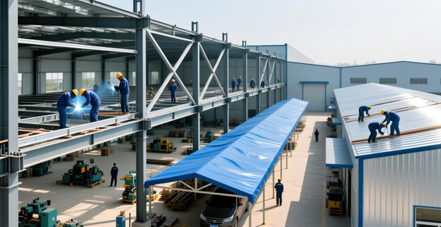 钢结构厂房/车间/仓库搭建_钢结构夹层/隔层/网架/楼梯_钢结构隔层如何铺地砖